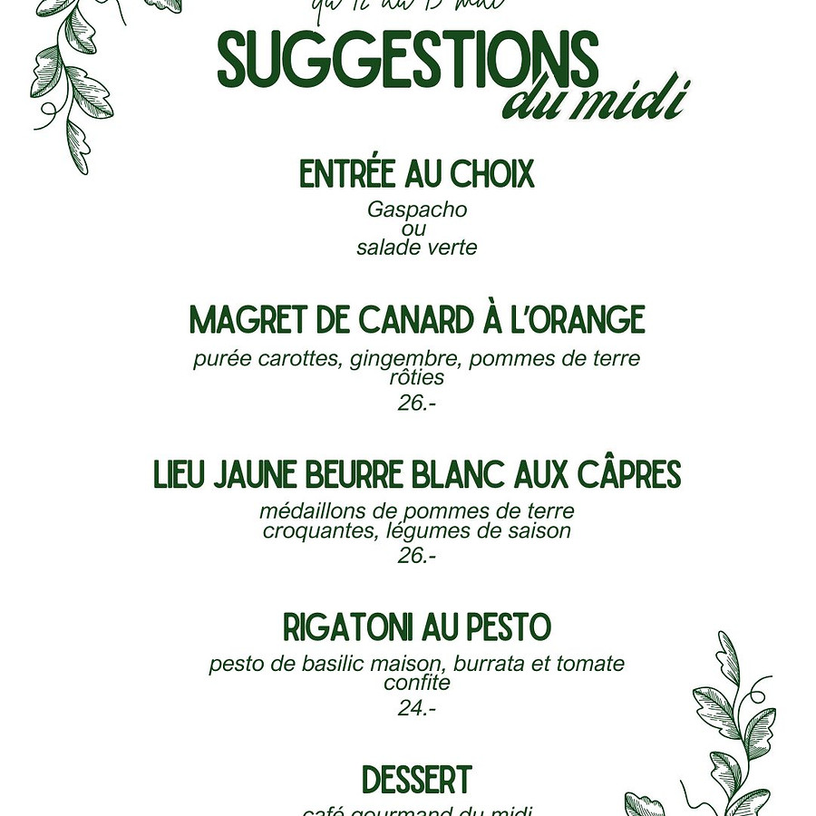Suggestions du midi